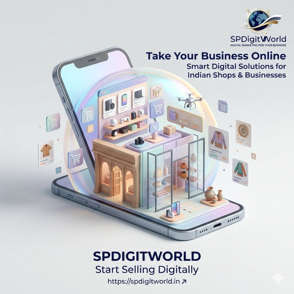 SPDigitWorld — Take Your Business Online, smart digital solutions for Indian shops and businesses